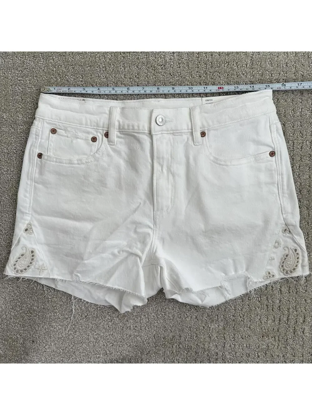 AE Stretch Low-Rise Ex-Boyfriend Denim Short American Eagle NWT White Size 2